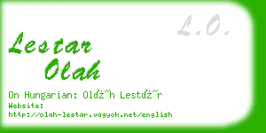 lestar olah business card